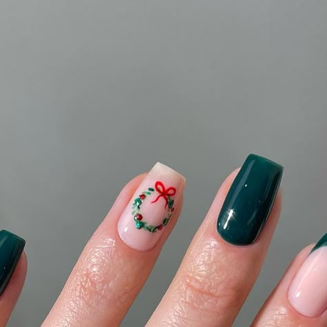 Bryony Howell on Instagram Instagram Christmas, December 1, Nail Arts, Christmas Nails, Christmas Wreath, Winter Christmas, Pretty Nails, Nailed It, Makeup Nails