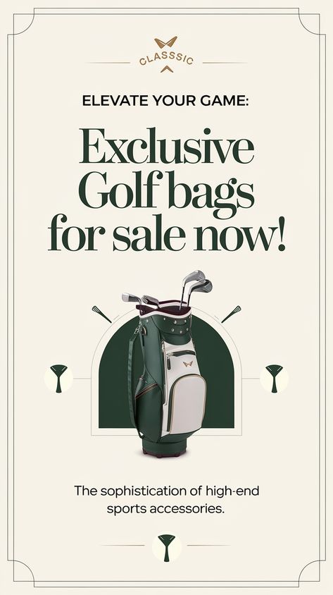 Elevate Your Game: Exclusive Golf Bags for Sale Now! Golf Bags For Sale, Golf Gear, Sports Accessories, Golf Bags, Bag Sale, Golf, Confidence, Sports, Green