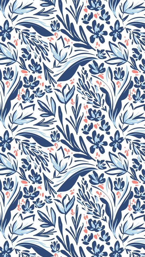 Blue Flower Wallpaper, Watercolor Floral Pattern, May Designs, Whatsapp Wallpaper, Textile Pattern Design, Background Blue, Iphone Wallpaper Themes, Floral Poster, Phone Background