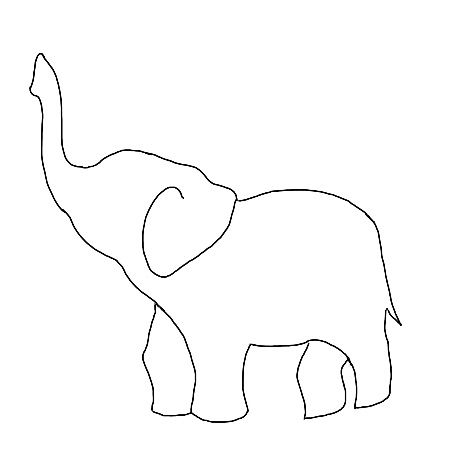 Easy Drawings Elefant, How To Draw A Simple Elephant, Easy To Draw Elephant, Elefant Drawings Simple, Elephant Sketch Tattoo, Elephant Tattoos Outline, Simple Elephant Tattoo Outline, Simple Animal Outlines, Elephant Doodle Simple