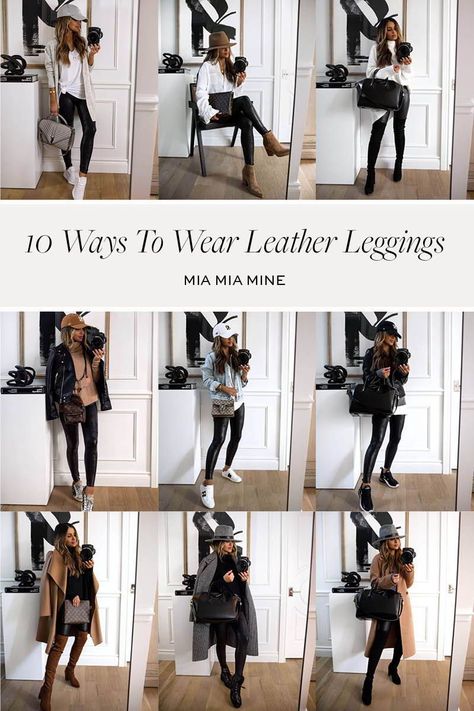 Leather Leggings Outfit Night Out, Leather Leggins Casual Outfit, Leather Look Leggings Outfit Night, Date Night Leather Leggings, Casual Outfits With Leather Leggings, Faux Leather Leggings Outfit Fall Casual, How To Dress Leather Leggings, Leather Tights Outfit Casual, Leggings Outfit Winter 2022