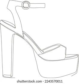 continuous line art drawing of women's sandals with high heels in black and white Sandals Drawing, Continuous Line Art, Line Art Drawing, Continuous Line, Woman Drawing, High Resolution Images, Sandals For Women, Line Art Drawings, Art Drawing