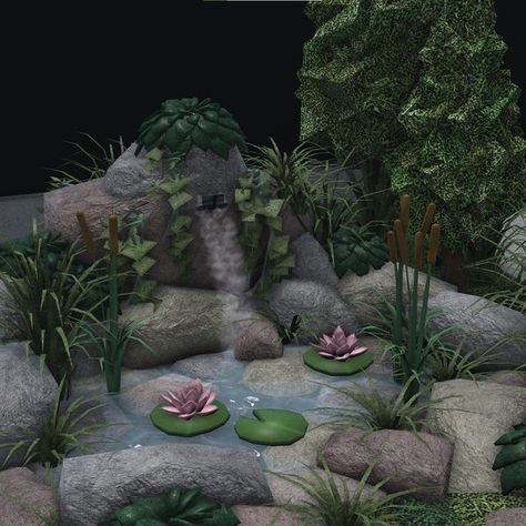 Float on Instagram: "was bored so heres a Pond #bloxburg #bloxburgbuilds #bloxburghacks" Bloxburg Exterior Garden, Bloxburg Wonderland, Aesthetic Realistic Bloxburg House, How To Make A Pond In Bloxburg, Garden Inspo Bloxburg, Bloxburg Garden House Ideas, Bloxburg Kingdom Layout, Park Bloxburg Ideas, Cute Bloxburg Garden Ideas