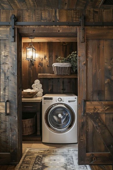 🎉This Space is a True Masterpiece Timeless Laundry Room, Cabin Laundry Room, Elegant Laundry Room, Modern Farmhouse Laundry Room, Minwax Stain Colors, House Laundry Room, Rustic Laundry Rooms, Barn Loft, Stylish Laundry Room