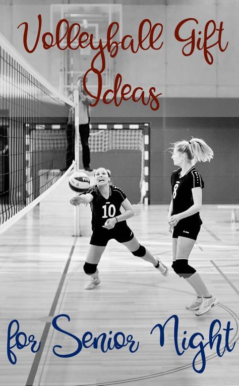 Volleyball Gift Ideas for Senior Night via @BeckyRyanWillis Gift Ideas For Senior Night Volleyball, Diy Volleyball Gifts For Players, Flowers For Senior Night Volleyball, Gift Baskets For Volleyball Coaches, Senior Night Ideas For Volleyball, Small Senior Gift Ideas, Last Volleyball Game Gifts, High School Senior Night Gifts, Senior Sports Night Gift Ideas