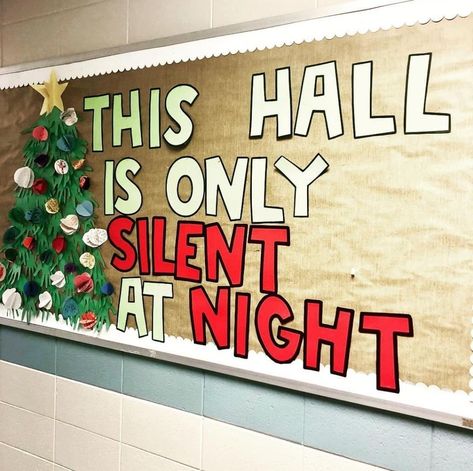 WeAreTeachers on Instagram: “Now this is one truthful holiday bulletin board! 😂 📷: @puttingwordsinyourmouth #weareteachers #iteach #iteachtoo #teacherstruggles…” Tree Preschool, Hallway Decorations, Hallway Bulletin Boards, December Bulletin Boards, Christmas Hallway, Holiday Bulletin Boards, Christmas Bulletin Boards, School Hallway, Christmas Door Decorating Contest