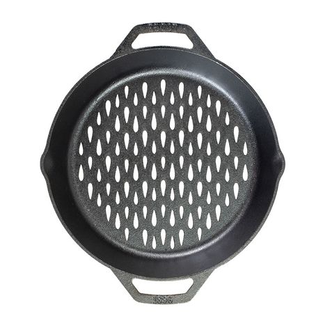 Made in the USA. Shop 12 Inch Seasoned Cast Iron Dual Handle Grilling Basket at Lodge Cast Iron, offering heirloom-quality cast iron cookware, grill pans & more. Lodge Cast Iron Grill, Grilling Basket, Induction Stove Top, Grill Basket, Seasoning Cast Iron, Easy Grilling, Lodge Cast Iron, Propane Grill, Cast Iron Grill