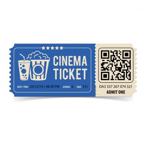 Ticket Cinema, Restaurant Vouchers, Black Friday Banner, Voucher Design, Cinema Ticket, Ticket Design, Star Box, Instagram Template Design, Vector Food