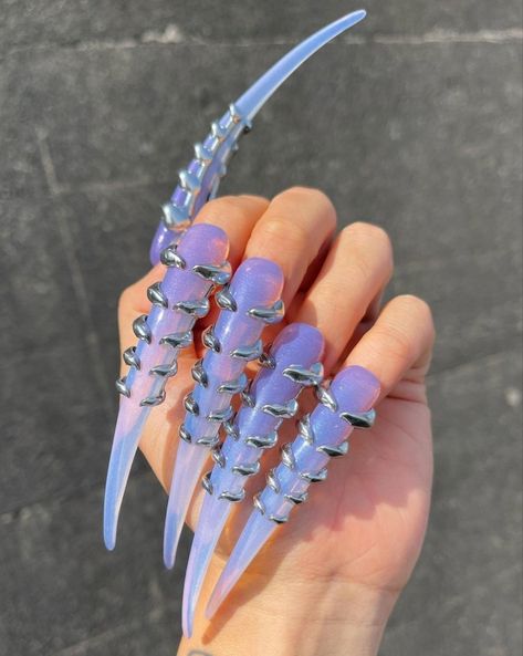 Mens Nails, Sassy Nails, Long Acrylic Nail Designs, Goth Nails, Crazy Nails, Nails Only, Jelly Nails, Clear Nails, Dream Nails