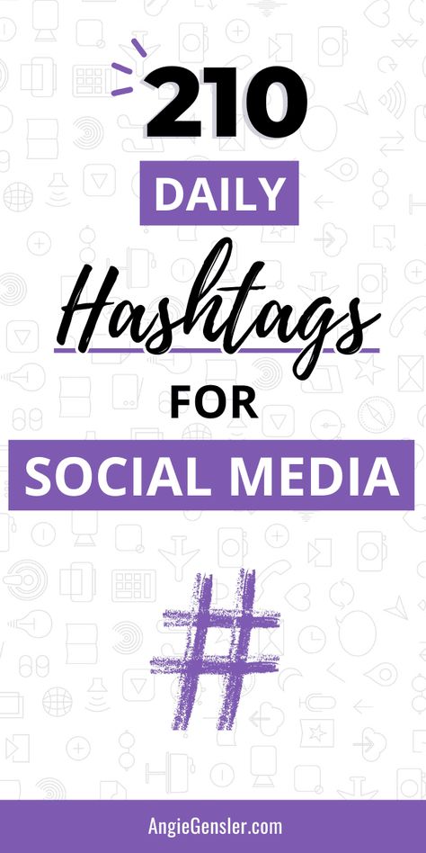 Want better results with your social media marketing? This list of 210 Daily Hashtags will get you more exposure and engagement! Marketing Quotes Funny, How To Use Hashtags, Social Media Marketing Quotes, Agency Logo, Social Media Marketing Facebook, Social Media Marketing Instagram, Social Media Content Calendar, Social Media Resources, Social Media Marketing Plan