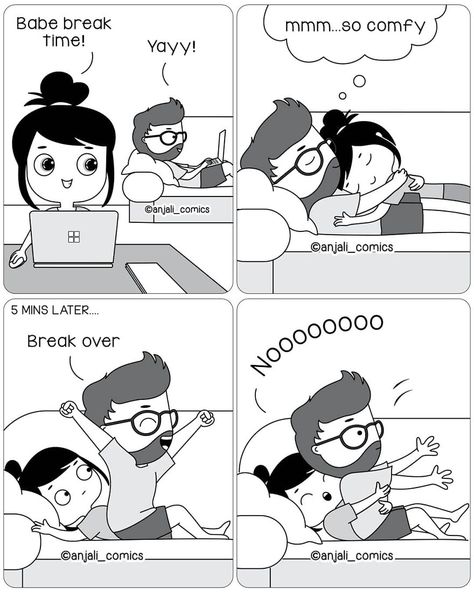 Artist Creates 30 Cute Relatable Comics About Life As A Couple Husband Meme, Couple Comics, Relationship Cartoons, Romantic Comics, Drawing Comics, Relationship Comics, Make Your Own Story, Cute Couple Comics, Comics Love