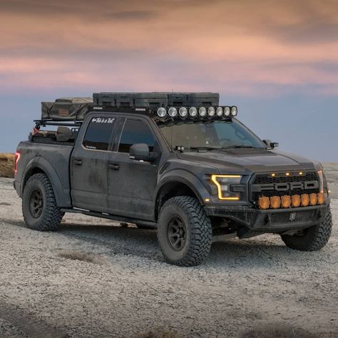 Ford Raptor Overland, Ford Overland Truck, Lifted Ford Raptor, Ford Pickup Trucks F150, Overland Raptor, Ford Ranger Overland, Ford F150 Overland, Raptor Overland, Ford Raptor Custom