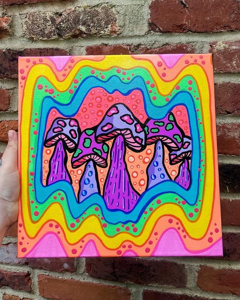 She’s bright ✨ I partially made this on a recent trip to Michigan where mushrooms are decriminalized in many cities there which is amazing! Most people don’t realize psilocybin is one of the safest substances you can ingest. Even safer than caffeine… It made my heart and soul feel very happy to be able to meet the wonderful people who are providing safe, accessible medicine to people in there community. Mushroom Drawing, Creative Class, Paint Marker, Class Projects, Heart And Soul, Heart Soul, Art Acrylic, Very Happy, Art Works