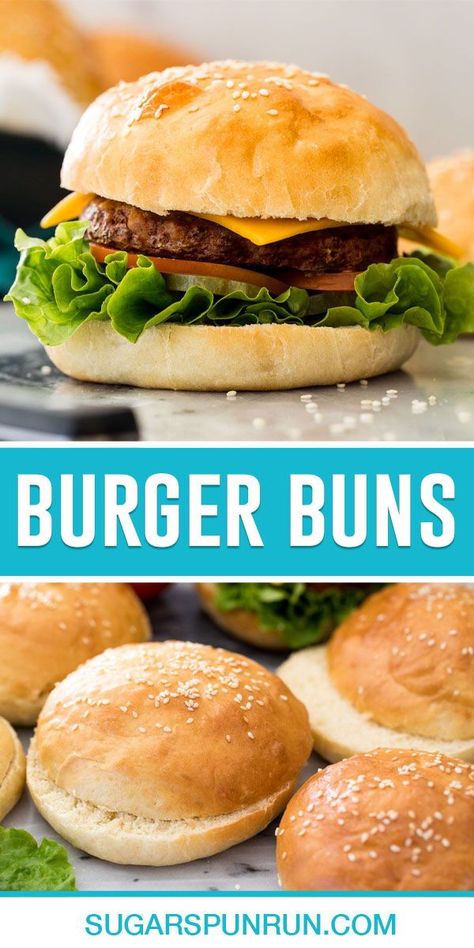 Hamburger Rolls Recipe, Buns Recipe Easy, Hamburger Rolls, Hamburger Bun Recipe, Easy Burgers, Homemade Buns, Easy Hamburger, Bread Maker Recipes, Homemade Hamburgers