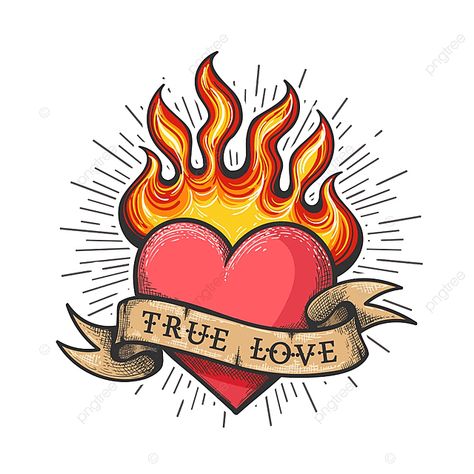 Burning Heart Tattoo, Flaming Heart Tattoo, Tattoo Alphabet, Tattoo Png, Red Heart Tattoos, Burning Heart, Flaming Heart, Tattoo Old School, Flame Tattoos