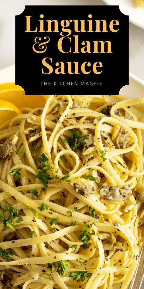 Linguine Recipes Easy, Clams Pasta, Clam Pasta Recipe, Clam Sauce Recipe, Linguine And Clams, Clam Sauce Linguine, Clam Pasta, White Clam Sauce, Linguine Recipes