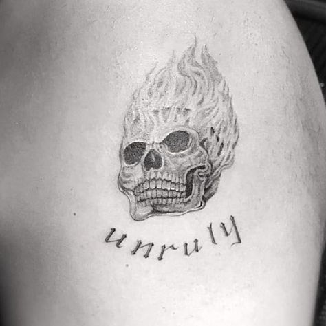 Tattoo uploaded by Charlie Connell • Drake's recent tattoo addition that has caused such an uproar. (Via IG - _dr_woo_) #drake #drwoo #music #singleneedle #skull #popcaan • 274701 • Tattoodo Unruly Tattoo, Dubstep Tattoo, Drake Tattoos, Brand New Tattoos, Dr Woo, Custom Tattoo Design, Custom Tattoo, S Tattoo, Dubstep