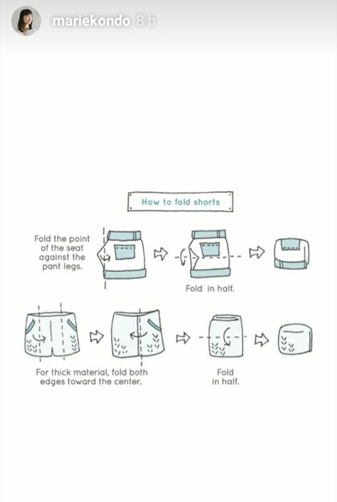 How To Fold Shorts, Konmari Checklist, First Home Essentials, Konmari Method Organizing, Konmari Folding, Parisian Home Decor, Konmari Method, Fashion Teenage Girls, Dresser Organization