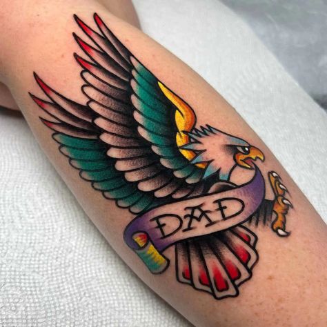 The 30 Best Eagle Tattoo Ideas for Men & Women in 2023 Memorial Tattoo Drawings, Eagle Tattoo Ideas For Men, Traditional Tattoo Names, An Eagle Tattoo, Eagle Tattoo Ideas, Traditional Tattoo Black And White, Eagle Head Tattoo, Traditional Eagle, Traditional Eagle Tattoo