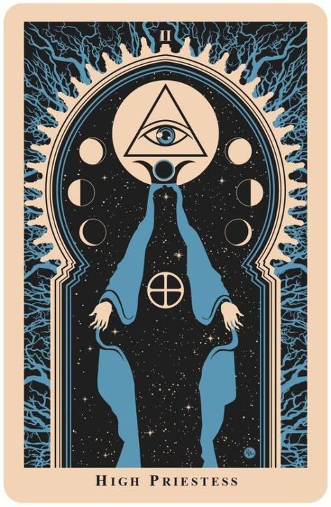 Kartu Tarot, Tarot Significado, High Priestess, Tarot Cards Art, Art Carte, Occult Art, Tarot Card Meanings, Tarot Art, All Seeing