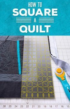 Square up those quilt tops with this How to Square a Quilt tutorial from Man Sewing. Beginner Sewing Projects Easy, Leftover Fabric, Quilting Techniques, Quilting Tips, Fabric Baskets, Sewing Projects For Beginners, Sewing Skills, Love Sewing, Quilting Tutorials