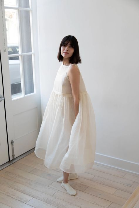 rennes — RB by Runaway Bicycle | Silk Organza Anna Dress in Cream Runaway Bicycle, Anna Dress, Number 16, Dress Home, Unisex Accessories, Silk Organza, Something Special, Jacket Tops, Knit Dress