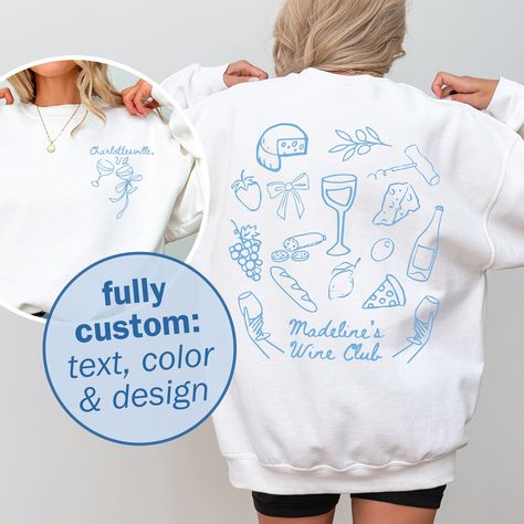 Custom Wine and Cheese Club Crewneck, Unique Winery Bachelorette Merch, Wine Country Club Sweater, Winery Wedding Crewneck, Cin Cin Sweater by BeyondTheVowsCo on Etsy Wedding Crewneck, Country Club Sweater, Wine Country Bachelorette, Winery Bachelorette Party, Winery Bachelorette, Wine And Cheese Pairings, Bachelorette Merch, Country Bachelorette, Cheese Pairings