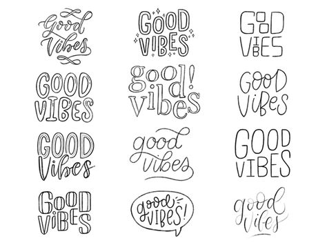 Good Vibes thumbnail sketch thumbnail good vibes lettering concept type typography process sketch hand lettering Good Vibes Only Drawing, Good Vibes Only Tattoo Ideas, Good Vibe Tattoos, Good Vibes Tattoo Ideas, Good Vibes Only Tattoo, Good Vibes Drawing, Good Vibes Quotes Positivity, Vibe Tattoos, Good Vibes Tattoo