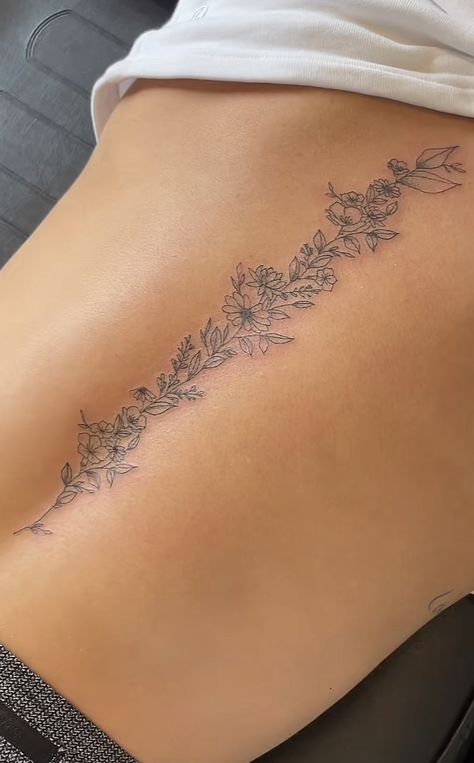 Hip Tattoos, Cute Spine Tattoos, Dr Tattoo, Tattoo Appointment, Rib Tattoos For Women, Basic Tattoos, Tattoos For Women Flowers, Petite Tattoos, Spine Tattoos For Women