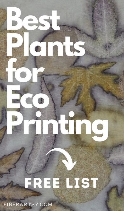 What are the best plants for eco printing? Here is a free list of leaves and flowers that make great eco prints on paper and fabric. Tela, Ecoprint Paper, Eco Printing Tutorial, Eco Printing Textiles, Natural Dye Fabric, Fabric Painting Techniques, Eco Dyeing, Best Plants, Botanical Dyeing