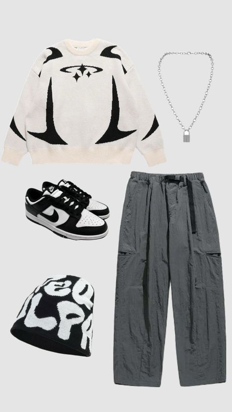 Black and White Acubi #acubi #male #black #white Male Clothes, Male Fashion, Ootd Outfit, Art Inspo, Wish List, Fashion Inspo, Ootd, Black White, Black And White