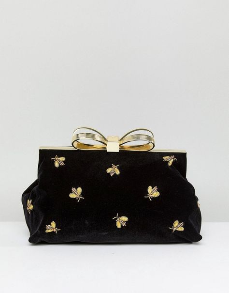 Ted Baker Bee Embellished Clutch Bag Embellished Bags, Embellished Clutch, Luxury Clutch, Embroidery Bags, Clutch Pouch, Beautiful Bags, Holiday Party, Wallets For Women, Evening Bags