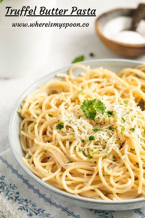 Truffle Butter Pasta, Truffle Spaghetti, Truffle Butter Recipe, Truffle Mashed Potatoes, Sweet Truffles, Roasted Pears, Cream Cheese Pasta, Truffle Sauce, Truffle Pasta