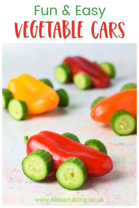 Vegtable Snacks, Cars Party Food, After School Snacks For Kids, Car Themed Party, Theme Snack, School Snacks For Kids, Kids Vegetables, Vegetable Snacks, Food Art For Kids