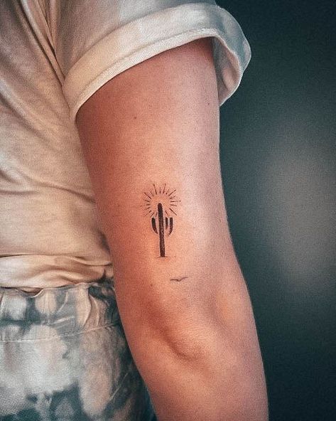 Simple Cactus Tattoo, Halo Background, New Mexico Tattoo, Cactus Tattoos, Desert Tattoo, Arizona Tattoo, Mexico Tattoo, Cowgirl Tattoos, Vegas Tattoo