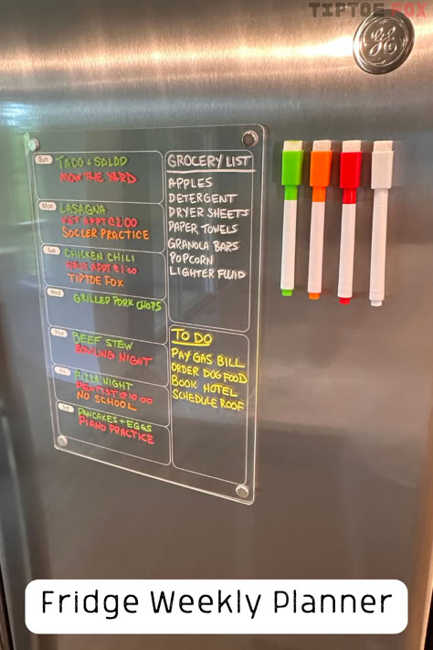 magnetic fridge weekly planner amazon kitchen find Fridge To Do List Magnet, Fridge Planner Calendar, Fridge Dry Erase Board Ideas, Calendar On Fridge, Fridge Whiteboard Ideas, Weekly Planner Board, Fridge Board, Meal Planner Board, Diy Whiteboard