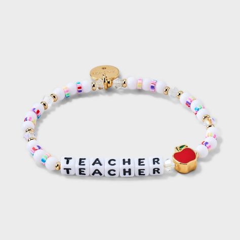 Tagline: The real MVP Description: Wear this exclusive "Teacher" bracelet from Little Words Project® as a little reminder that shaping young minds makes you a true hero (no cape necessary). Featuring a custom apple casted bead, it's the perfect way to show that teachers are truly the core of education. This Little Word™is more than just a bracelet. It’s your key to inspiring a kinder world. Wear your word as long as you need it. When you’re ready, pass it on to someone else who needs it more. Ea Little Words Project Bracelets, Little Words Project, Teacher Bracelet, Bracelet For Mom, Bible Verse Bracelet, Clay Bracelets, Mama Bracelet, Bracelet Keychains, Lanyard Necklace