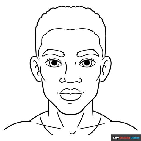 Free printable black man's face coloring page African Man Drawing, Coloring Pages Rappers, Mlk Coloring Pages Free Printable, Black Man Coloring Pages, Man Face Outline Drawing, Afro Hair Drawing, Cartoon Mom, People Coloring Pages, Boy Coloring