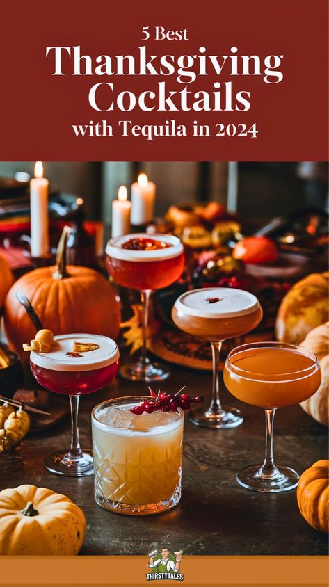 Discover the 5 Best Thanksgiving Cocktails with Tequila to spice up your feast! These festive beverages are perfect for holiday gatherings, featuring unique tequila drinks that will impress your guests. From spicy cocktails to delightful Thanksgiving recipes, elevate your celebration with these flavorful concoctions. Cheers to a memorable Thanksgiving! Thanksgiving Cocktail Recipes Tequila, Tequila Cocktails Winter Holiday Drinks, Thanksgiving Tequila Cocktails, Thanksgiving Cocktails For A Crowd, Tequilla Cocktails, Holiday Cocktails Thanksgiving, Cocktails With Tequila, Cocktail With Tequila, Spicy Cocktails