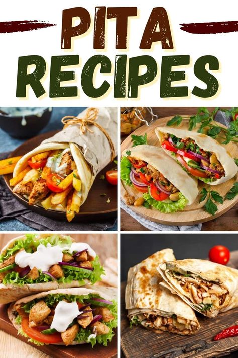 Healthy Pita Recipes, Chicken Pita Pockets, Pita Pocket Recipes, Pita Bread Sandwich, Pita Wrap, Pita Bread Recipe, Pita Recipes, Chicken Pita, Pita Sandwiches