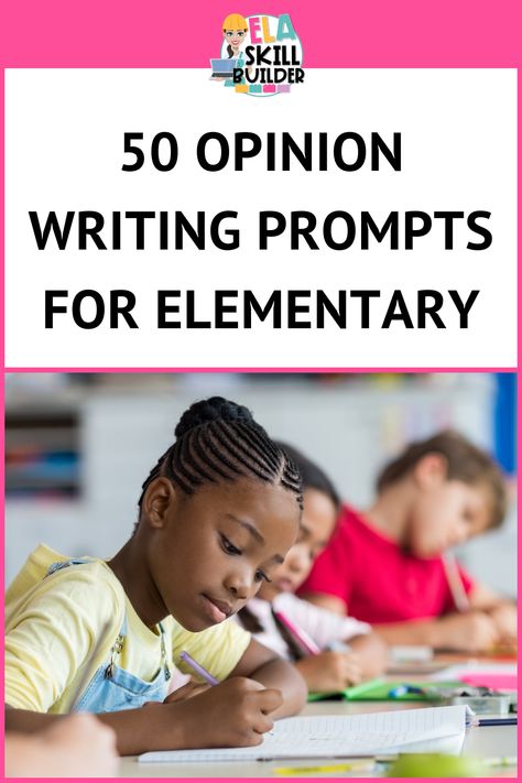 Are you a 1-5 teacher whose students get off-task the moment writing time begins? Engage their creative side and keep them focused with these 50 FUN opinion writing prompts. Your students will actually be excited to share their thoughts on these thought-provoking and age-appropriate questions. Check them out! Teaching Opinion Writing, Elementary Writing Activities, Persuasive Letter, Writing A Persuasive Essay, Opinion Writing Prompts, Writing Time, 5th Grade Writing, 3rd Grade Writing, 2nd Grade Writing