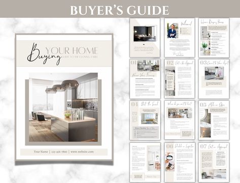 "Present your best with this comprehensive Buyer's Guide! You'll get a very informative buyer's resource that will make you look prepared, professional and seasoned. Rest-assured, the content in this guide has been meticulously created through time and experience in both selling real estate and selling mortgage loans. I am the shop owner and I am a former real estate agent and seasoned mortgage loan originator who knows that a well-educated and cared for buyer makes for a smooth transaction. Tha Real Estate Buyers Guide, Listing Presentation Real Estate, Real Estate Terms, Mortgage Loan Originator, Real Estate Memes, Listing Presentation, Real Estate Buyers, Real Estate Advice, Real Estate Templates