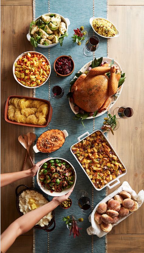 We’ve gathered together everything you’ll need for an unforgettable gathering of your own this Thanksgiving. Cook in style with kitchen essentials, create a stunning dining table setting, and decorate with fine-feathered flair, all for just the right prices. #WorldMarket #Thanksgiving Table Filled With Food, Christmas Dinner Table With Food, Thanksgiving Instagram, Christmas Feast Table, Thanksgiving Setting The Table, Thanksgiving Aesthetic Food, Thanksgoving Table, Feast Table, Thanksgiving Table Food