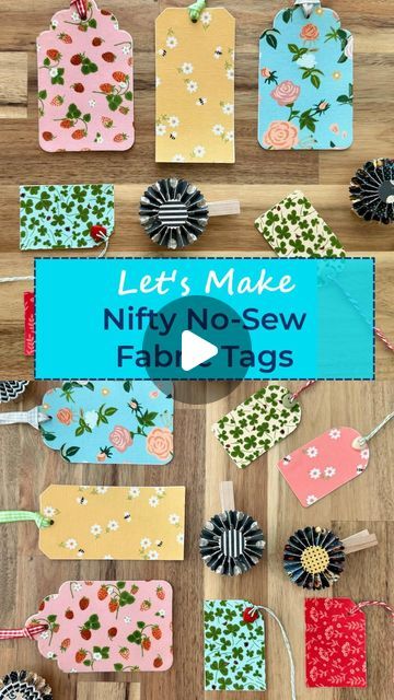 Belinda - Blue Ribbon Designs on Instagram: "Follow along as I make my “Nifty No-Sew Fabric Tags.” This fun @thermoweb project with “no sewing” required is quick and easy…plus it is perfect for those who love collecting fabrics/fabric scraps and special gift wrapping…  You can find the free pattern, templates, and a step-by-step tutorial here (link in profile):  https://blog.thermoweb.com/nifty-no-sew-fabric-tags-featuring-heatnbond/  Fabric shown is Promise Me by @micush.co for @poppiecotton   Iron: @olisohome M3Pro Project Iron • • #blueribbondesigns #brd #blueribbontutorial  #fabrictags #niftynosewfabrictags #gifttags #thermoweb #heatnbond #spraynbond" Scrap Fabric Projects Easy No Sew, No Sew Fabric Projects, No Sew Fabric Crafts, No Sew Projects, Sew Crafts, Craft Workshop, Promise Me, Scrap Fabric Projects, Machines Fabric