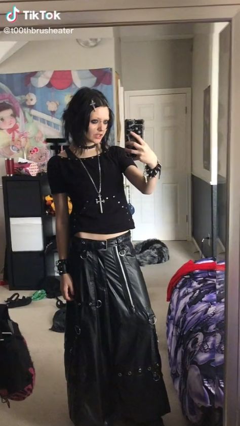 Goth Outfits Pants, Mall Goth Fashion, Goth Summer Outfits, Summer Goth Outfits, Alt Summer Outfits, T Dress, Alt Fashion, Japanese Street Fashion, Mall Goth