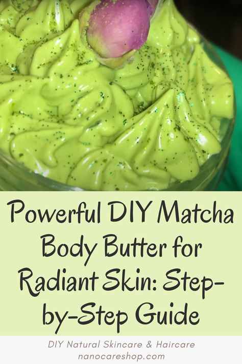 Matcha, well-known for its antioxidant-rich properties, has been cherished for centuries in traditional skincare routines. When combined with the moisturizing goodness of shea butter, coconut oil, sweet almond oil, and a hint of avocado oil, this delightful blend creates a rejuvenating concoction that will work wonders on your skin. Throughout this article, we'll walk you through the process of crafting your very own Matcha Body Butter at home. Avocado Body Butter, Traditional Skincare, Shea Butter Lotion Recipe, Body Butter Recipe, Butter At Home, Shea Butter Lotion, Diy Body Butter, Lotion Recipe, Body Butters Recipe