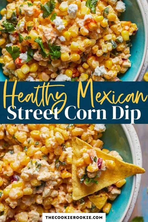 Healthy Mexican Sides, Street Corn Off The Cob, Healthy Mexican Street Corn, Mexican Corn Side Dish, Mexican Street Corn Salad Recipe, Corn Off The Cob, Mexican Street Corn Recipe, Healthy Corn, Street Corn Salad