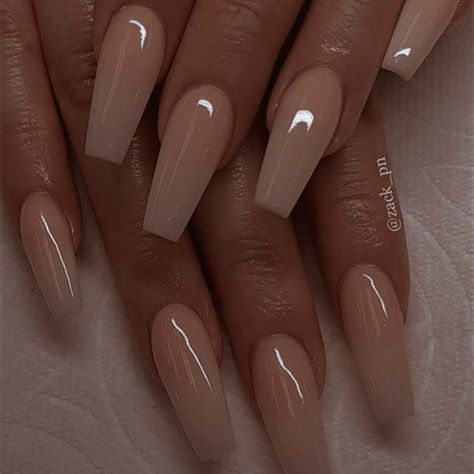 Nude Coffin Nails, Ongles Beiges, Long Coffin Nails, Acrylic Nails Nude, Ombre Acrylic Nails, Beige Nails, Work Nails, Fall Acrylic Nails, Classic Nails