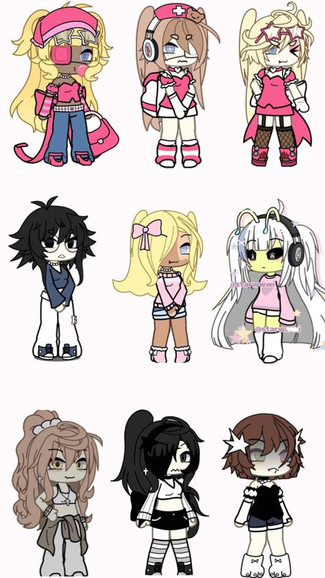 Gacha Base Poses Cute, Body Base Drawing, Brush Drawing, Characters Inspiration Drawing, Club Hairstyles, Club Outfit Ideas, Art Tools Drawing, Cute Animal Drawings Kawaii, Cartoon Crossovers