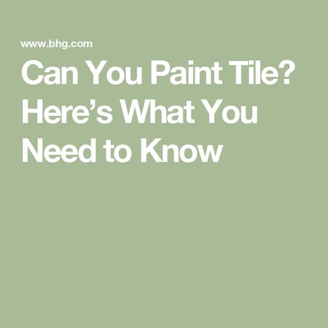 Can You Paint Ceramic Tile, Can You Paint Shower Tile, Paint Wall Tiles Bathroom, Ceramic Tile Paint, Painting Wall Tile, Painting Tiles In A Bathroom, How To Paint Tile, Paint Tile Backsplash, How To Paint Tiles